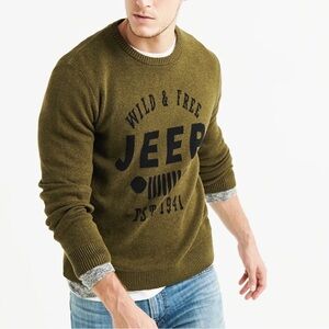 Lucky Brand Men’s Olive Green Jeep Wild & Free Sweater Size Large
